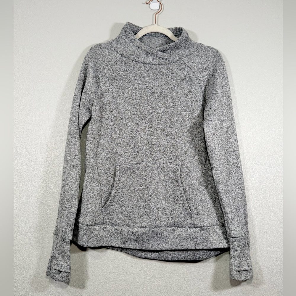Tek Gear Sweater Sweatshirt Pullover Heather Gray Cowl Neck Long Sleeve Women M